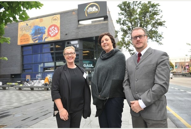 Jerome Ellerby From left, Nicky Ivory-Chapman, of Channel 4, Laura Jane Rawlings, of Youth Employment UK and Andy Crossland, of Humber Learning Consortium PADD
